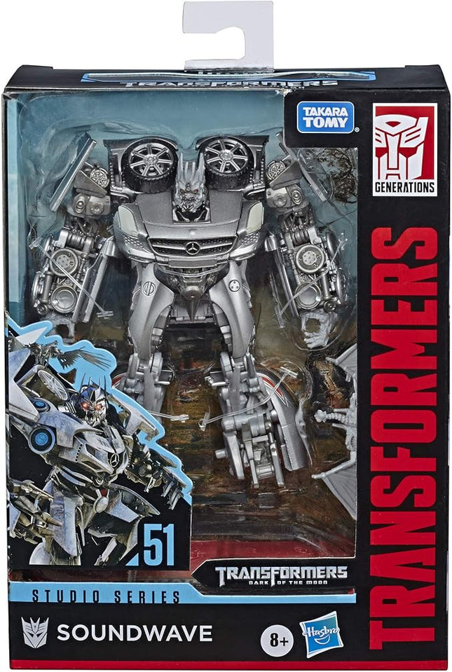 Transformers Toys Studio Series 51 Deluxe Class Dark of The Moon Movie Soundwave Action Figure - Kids Ages 8 & Up, 4.5"