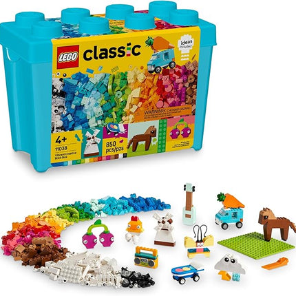 LEGO Classic Vibrant Creative Brick Box Building Blocks - Sensory & Learning Toys for Boys & Girls, Ages 4+ Years - Pretend Play Preschool Toys - Gift for Christmas - 11038
