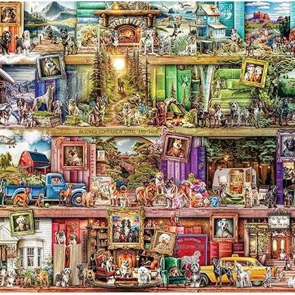 Buffalo Games - Aimee Stewart - The Library of Dogs - 1000 Piece Jigsaw Puzzle for Adults -Challenging Puzzle Perfect for Game Nights - Finished Size is 26.75 x 19.75