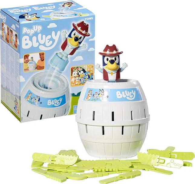 TOMY Pop Up Bluey Kids Game- Family and Preschool Games for Family Game Night - Winter Break Activities- Girls and Boys Games - 2-4 Players - Ages 4 Years and Up