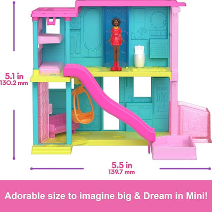 Barbie Mini BarbieLand Doll House Sets, Mini Dreamhouse with Surprise 1.5-inch Doll, Furniture & Accessories, Plus Elevator & Pool