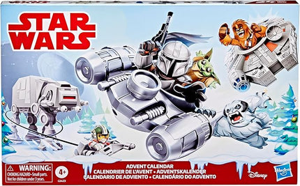 STAR WARS Advent Calendar, 24 Pieces Including Micro Figures & Vehicles, Countdown Calendar, Surprise Toys for Boys & Girls Ages 4+ (Amazon Exclusive)