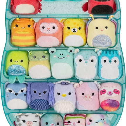 Squishville by Original Squishmallows Play and Display Storage - Twenty 2-inch Plush Included with 4 Exclusives - Hang or Stand Display Case