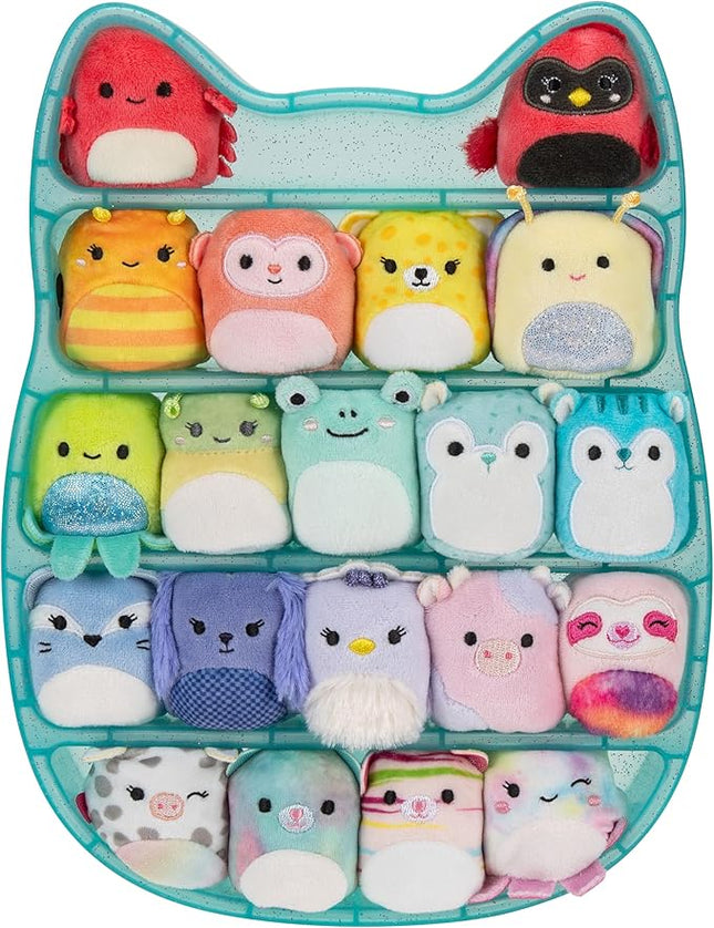 Squishville by Original Squishmallows Play and Display Storage - Twenty 2-inch Plush Included with 4 Exclusives - Hang or Stand Display Case
