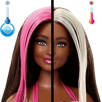 Barbie Party Unboxed Doll & Accessories, Pet Birthday Series Shimmerin’ Hearts Set with 10 Surprises Including Color Change & Cake-Decorating Activity