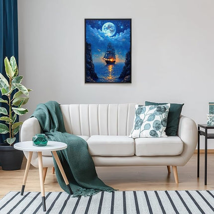 1000pcs Starry Night Sailing Ship Jigsaw Puzzles - Premium Paper Large Puzzle for Adults, Challenging DIY Brain Teaser, Family Bonding Activity, Celestial Theme Puzzle Jigsaw Puzzles for Adults