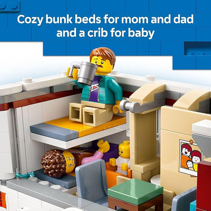 LEGO City Holiday Adventure Camper Van Building Toy Set - Vacation Toy for Kids, Boys and Girls, Ages 6+ - Gift for Birthdays - Includes 3 Minifigures and Accessories - 60454