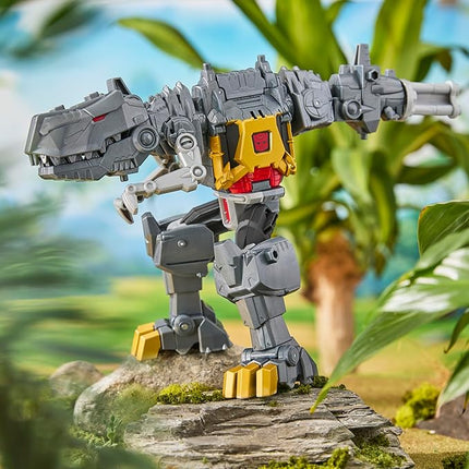 Transformers Cyberworld Grimlock Chomp & Battle 9-Inch Action Figure, Quick Change to Dino Mode, Robot Toys for Boys & Girls 6+ Years