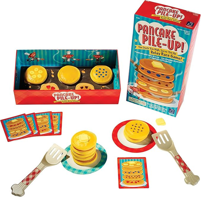Educational Insights Pancake Pile-Up, Sequence Relay Board Game for Preschoolers, For 2-4 Players, Easter Basket Stuffers for Kids, Gift for Kids Ages 4+