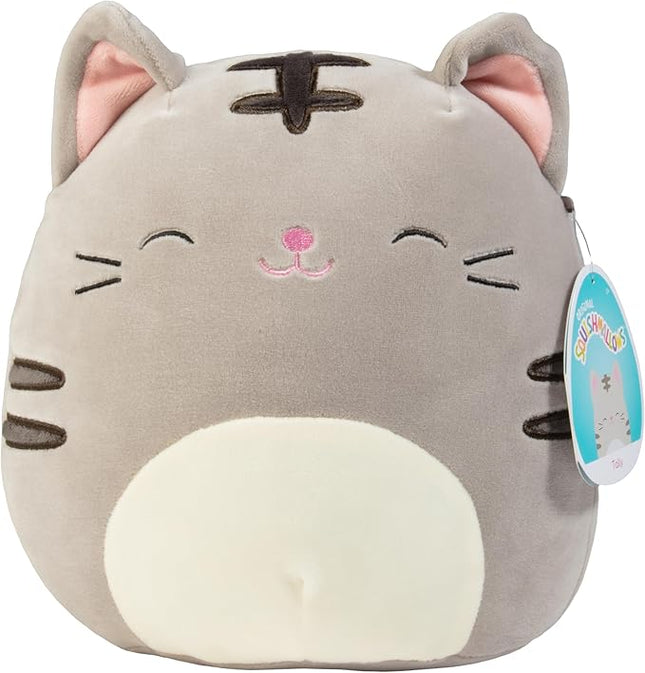 Squishmallows 8-Inch Tally The Grey Cat - Official Jazwares Plush - Collectible Soft & Squishy Kitty Stuffed Animal Toy - Add to Your Squad - Gift for Kids, Girls & Boys