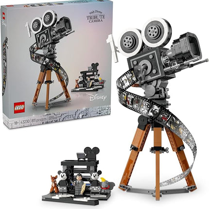 LEGO Disney Walt Disney Tribute Camera Building Set - Bedroom or Office Decor for Men & Women, Ages 18+ - Collectible Craft Model Kit - Gift Idea for Fans - 43230