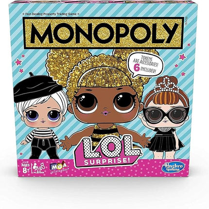 Monopoly Game: L.O.L. Surprise Edition Board Game for Kids Ages 8 and up