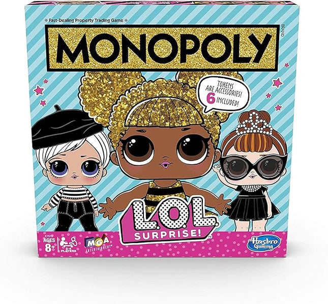 Monopoly Game: L.O.L. Surprise Edition Board Game for Kids Ages 8 and up
