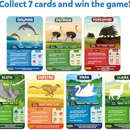 Skillmatics Guess in 10 Animals Megapack, Perfect for Boys, Girls, Kids, Teens, Adults Who Love Animal Card Games, Trivia, Travel Games, Gifts for Ages 6, 7, 8, 9, 10, and Up