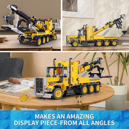 Mould King 17011 Heavy-Duty Tow Truck Building Toy Set, Technology MOC Road Trailers Building Gift Toys for Kids Age 14+ (1,250 Pieces)