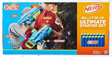 Nerf Elite Junior Ultimate Starter Set, 2 Blasters, 15 Nerf Elite Darts