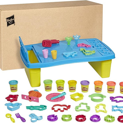 Play-Doh Play 'n Store Table Toy, 25+ Accessories, 8 Cans of Assort. Colors, Back to School Classroom Supplies, Kids Arts & Crafts, Preschool Toys, Ages 3+ (Amazon Exclusive)