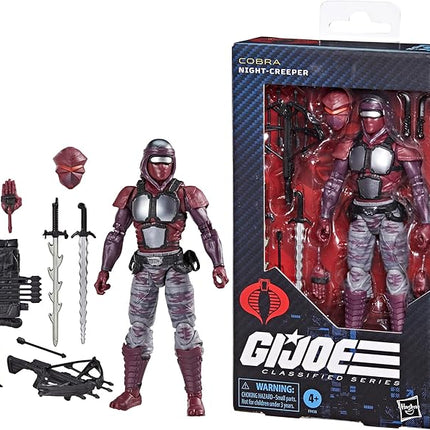 G.I. Joe Classified Series #121, Night-Creeper, Collectible 6-Inch Ninja Action Figure with 10 Accessories