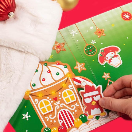 Hello Kitty and Friends Holiday Puffy Sticker Playset, Includes Over 30 Hello Kitty Stickers, 2 Sticker Play Scenes, Reusable Stickers for Kids, Sanrio Stuff, Reusable Sticker Book, Travel Toys