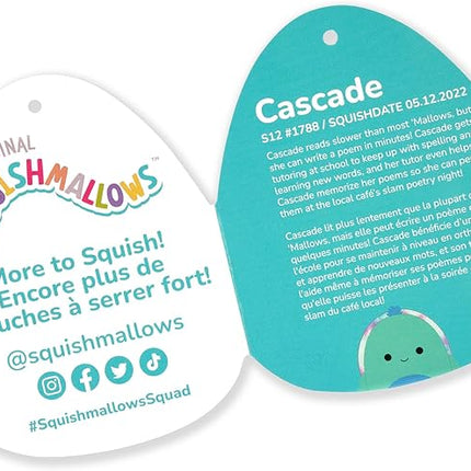 Squishmallows Original 12-Inch Cascade Teal Turtle with Tie-Dye Shell - Official Jazwares Plush