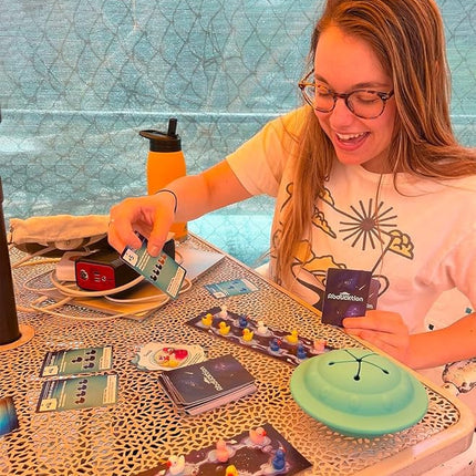 Abducktion - Bundle Base + IntergalacDuck Research Expansion Combo Pack, 25-30 Minutes, Ages 12+, A weirdly Strategic Duck Kidnapping Game, a UFO, and Mind-Bending, Shape-Finding Logic!