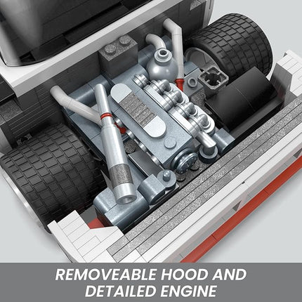 MEGA Hot Wheels Collectible Car Building Toy, Audi 90 Quattro IMSA GTO with 973 Pieces and Die-Cast Model, Build & Display Set for Collectors, Red