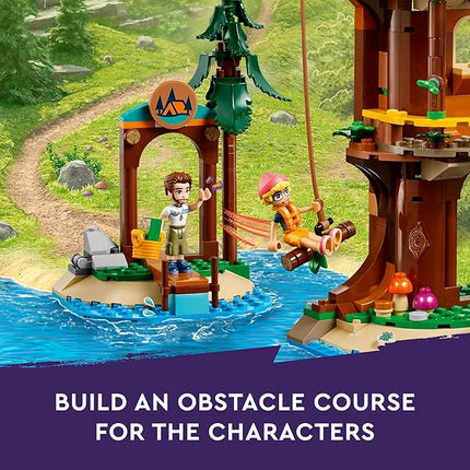 LEGO Friends Adventure Camp Tree House Building Toy - Pretend Play Toy Figures & Playsets for Girls & Boys, Ages 8+ Years - with 5 Mini Dolls & 5 Animal Figures - Gifts for Kids - 42631