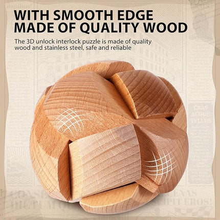 Syhood 14 Pcs Metal Brain Teaser Puzzles Ring Interlock Logic Puzzle Metal Wooden IQ Education Games Lock Challenging Gift for Adults Kid Office Party Table Toys(Educational)