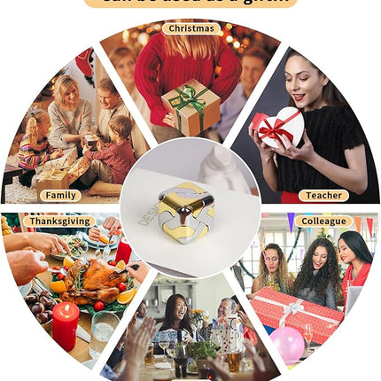 Metal-Puzzles 3D-Brain-Teaser Toys: Cool-Gadgets-Stuff Box Puzzles-Toy for Kid Children Teen Adult, ADHD Tools Stress Relief Gift for Office Home School Christmas Women Men Square-Cube