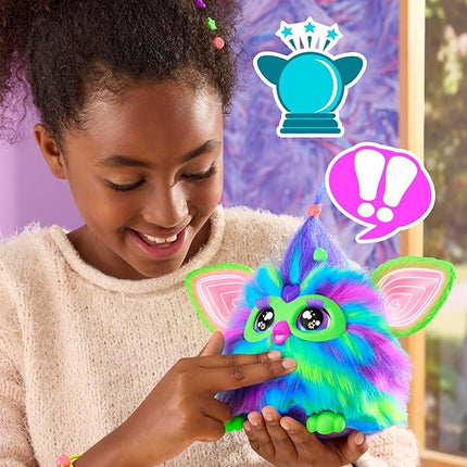 Furby Galaxy Edition, Glow in The Dark, 15 Fashion Accessories, Interactive Plush Toys for 6 Year Old Girls & Boys & Up, Voice Activated Animatronic (Amazon Exclusive)