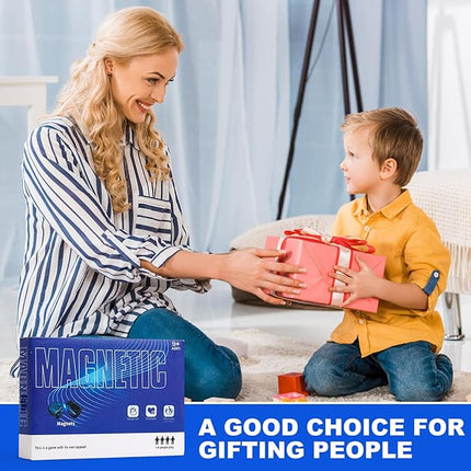 Magnetic Chess Set with 32 Travel-Stones, 3 String & Portable Storage Bag, Strategy Board Game for Family Game Night, Indoor Outdoor Use for Kids Adults (Age 9+)