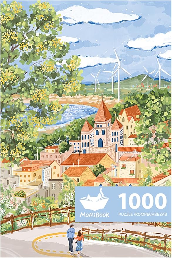 MOMIBOOK Puzzles for Adults 1000 Pieces Jigsaw Puzzles of Go for A Walk, Painting Image Difficult Challenging Hard Impossible Puzzle Unique Funny Party Christmas Birthday Gifts