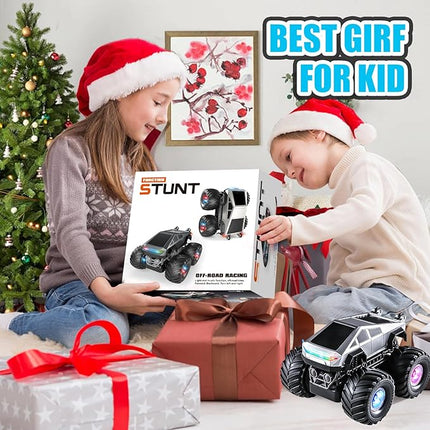 Remote Control Car, 4WD 25 KPH High Speed All Terrain RC Truck, 2.4GHz Remote Control Pick-up Truck with 2 Rechargeable Batteries, 1:24 Scale Hobby Monster Car Toys for 6+ Years