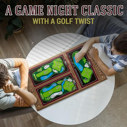 19th Hole Golf Board Game, Walnut Wood Golf Gifts for 2 Players or More, Indoor & Outdoor Family Bonding Activities, Fun Entertainment for Family Gatherings, Events & More - Across the Board Game
