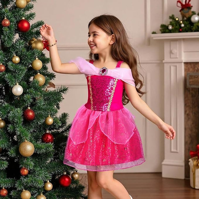 Meland Princess Dress Up - Dress Up Clothes for Girls with Toys,Christmas Birthday Gift for Toddler Girls 3,4,5,6,7,8 Years