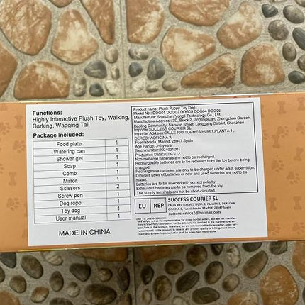 Remote Control Robot Dog, Electronic Plush Puppy Dog Toy, Interactive Toys, Walks, Barks, Shake Tail, Stuffed Animal Gift for Girl and Boy Age 3-6 Year Old (White)