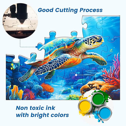 24 Large Piece Puzzle for Seniors 6 Pack Puzzles Dementia Alzheimer's Products and Activities for The Elderly Adults Puzzle Alzheimer's Easy Puzzles Gift Memory Games for Patients, 6 Storage Bag