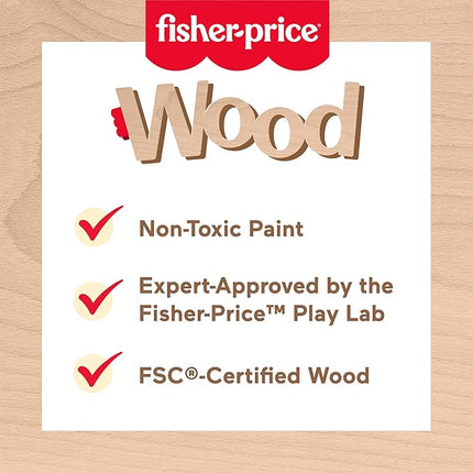 Fisher-Price Wood Preschool Toy Jigsaw Puzzle, Tiny Garden Lady Bug 18-Piece Wooden Activity for Fine Motor Play Kids Ages 3+ Years (Amazon Exclusive)