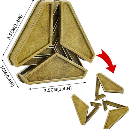 Brain Teaser Puzzles- 3 PCS Metal Puzzles Kit Metal Cast Puzzle Games Toys Unlock Interlock Puzzles Box Mind IQ Logic Test Disentanglement Games Toys for Adults School WP140A