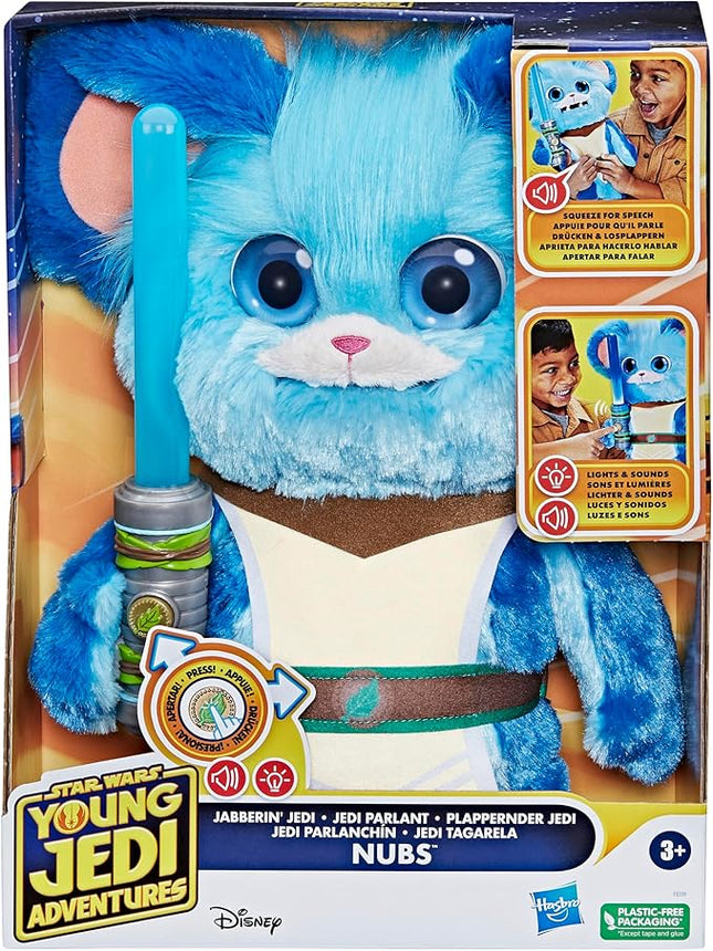 Star Wars: Young Jedi Adventures Jabberin' Jedi Nubs, Electronic Plush, Lights & Sounds, Toys, Preschool Toys for 3 Year Old Boys & Girls