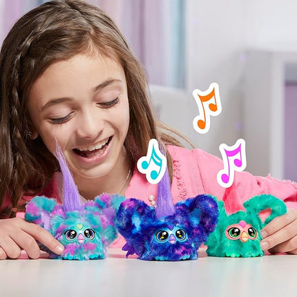 Furby Furblets Mello-Nee Mini Friend, 45+ Sounds, Summer Chill Music & Furbish Phrases, Electronic Plush Toys, Watermelon Red & Green, Back to School Gifts, Ages 6+