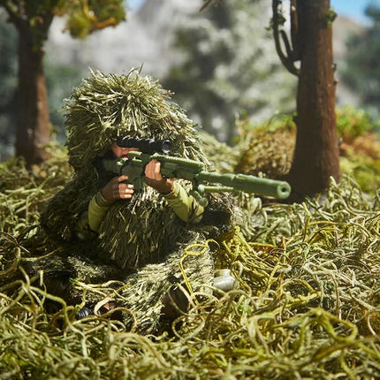 G.I. Joe Classified Series 60th Anniversary Action Marine - Sniper, Collectible 6 Inch Action Figure with Ghillie Suit and 19 Accessories