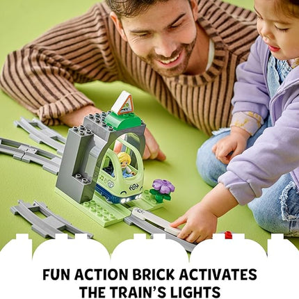 LEGO DUPLO Town Train Tunnel and Tracks Expansion Set - 10 Extra Pieces of Train Tracks - Preschool and Toddler Train Set, Ages 2+ - Building Toy for Boys and Girls - 10425