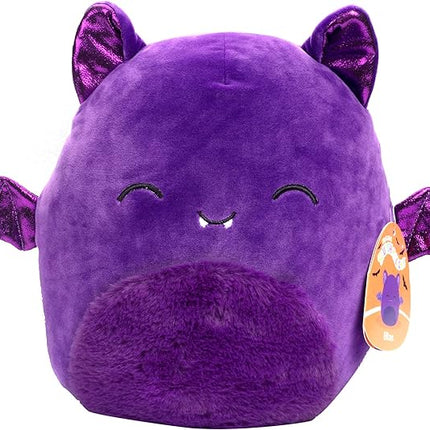 Squishmallows Original 10-Inch Blas The Purple Bat - Official Jazwares Halloween 2025 Amazon Exclusive Plush - Collectible Soft & Squishy Pillow Stuffed Animal Toy - Gift for Kids, Girls & Boys