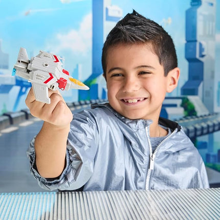 Transformers CYBERWORLD Starscream Cyber Changers 4-Inch Action Figure, Quick Change to Jet Mode, Robot Toys for Boys and Girls 6 and Up