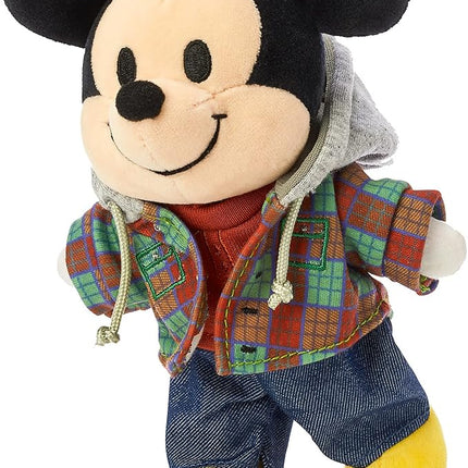 Disney Store Unisex-Child Mickey Mouse nuiMOs Plushie - Soft Plush with Embroidered Features, Poseable Hands & Turning Head, Magnetic Hands for Holding, 6 Inches