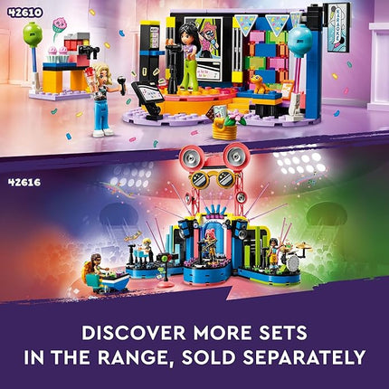 LEGO Friends Pop Star Music Tour Bus Play Together Toy, Social-Emotional Musical Toy with 4 Mini-Doll Characters, Toy Truck Building Kit, Music Gift for 8 Year Old Kids, Girls and Boys, 42619