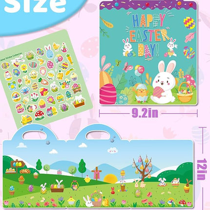 Benresive Reusable Sticker Books for Kids 2-4, Sticker Books for Toddlers 1-3 2-4, Toddler Travel Toys Activities Crafts Gifts - Easter