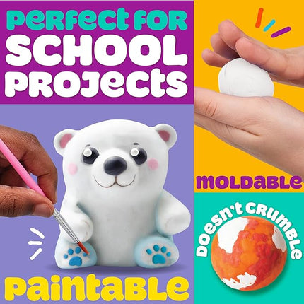 Play-Doh Air Dry Clay Bundle, 4 Squishy Air-Dry Clays in 4 Colors, Arts and Crafts Supplies, Modeling Clay, Fun Activities, Sculpting and Pottery for Kids