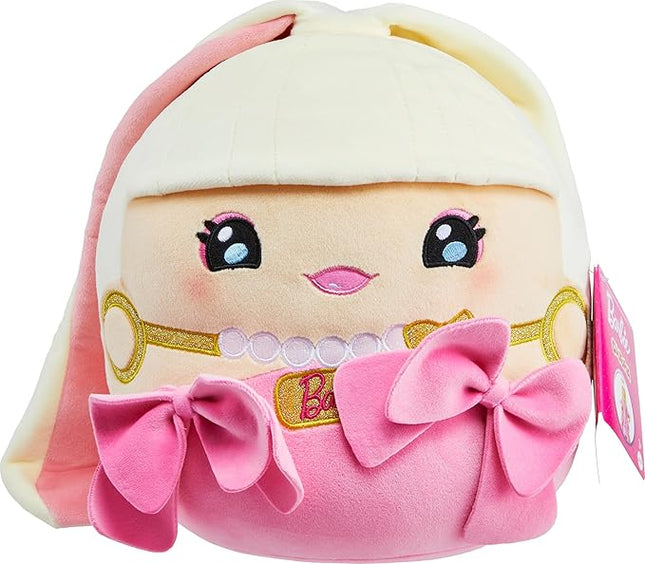 Barbie Cuutopia Plush, 10-inch Soft Pillow Doll with Iconic Look, Plus Tactile Felt Pink Bows & Long Ponytail, Collectible Toy